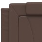 vidaXL Cabecero de cama acolchado cuero sintético marrón 200 cm