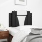 vidaXL Cabecero de cama acolchado cuero sintético negro y blanco 80 cm vidaXL Cabecero de cama acolchado cuero sintético negro y blanco 80 cm