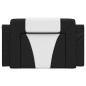 vidaXL Cabecero de cama acolchado cuero sintético negro y blanco 80 cm vidaXL Cabecero de cama acolchado cuero sintético negro y blanco 80 cm