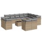 vidaXL Set sofás de jardín con cojines 13 pzas ratán sintético beige vidaXL Set sofás de jardín con cojines 13 pzas ratán sintético beige