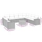 vidaXL Set de sofás de jardín 11pzas con cojines ratán sintético beige vidaXL Set de sofás de jardín 11pzas con cojines ratán sintético beige