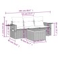 vidaXL Set de sofás de jardín 4 pzas y cojines ratán sintético gris vidaXL Set de sofás de jardín 4 pzas y cojines ratán sintético gris