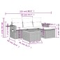 vidaXL Set de muebles de jardín 5 pzas y cojines ratán sintético negro vidaXL Set de muebles de jardín 5 pzas y cojines ratán sintético negro