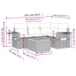 vidaXL Set de muebles de jardín 5 pzas y cojines ratán sintético negro vidaXL Set de muebles de jardín 5 pzas y cojines ratán sintético negro