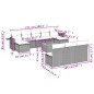vidaXL Set de sofás de jardín 11 pzas y cojines ratán sintético gris vidaXL Set de sofás de jardín 11 pzas y cojines ratán sintético gris