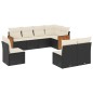 vidaXL Set de sofás de jardín 8 piezas y cojines ratán sintético negro vidaXL Set de sofás de jardín 8 piezas y cojines ratán sintético negro
