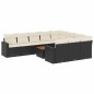 vidaXL Set de sofás de jardín 11 pzas y cojines ratán sintético negro vidaXL Set de sofás de jardín 11 pzas y cojines ratán sintético negro