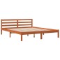 vidaXL Estructura de cama madera maciza pino marrón cera 120x200 cm