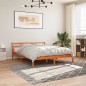 vidaXL Estructura de cama madera maciza pino marrón cera 120x200 cm