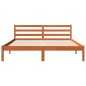 vidaXL Estructura de cama madera maciza pino marrón cera 120x200 cm