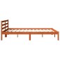 vidaXL Estructura de cama madera maciza pino marrón cera 120x200 cm