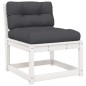 vidaXL Set sofás jardín 5 pzas con cojines madera maciza pino blanco vidaXL Set sofás jardín 5 pzas con cojines madera maciza pino blanco