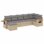 vidaXL Set sofás de jardín 7 piezas y cojines ratán sintético beige vidaXL Set sofás de jardín 7 piezas y cojines ratán sintético beige
