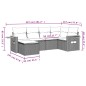 vidaXL Set de sofás de jardín 6 piezas y cojines ratán sintético negro vidaXL Set de sofás de jardín 6 piezas y cojines ratán sintético negro