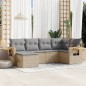 vidaXL Juego de sofás jardín con cojines 6 pzas ratán sintético beige vidaXL Juego de sofás jardín con cojines 6 pzas ratán sintético beige