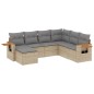 vidaXL Set sofás de jardín 7 piezas y cojines ratán sintético beige vidaXL Set sofás de jardín 7 piezas y cojines ratán sintético beige