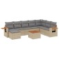 vidaXL Set de sofás de jardín 9 pzas con cojines ratán sintético beige