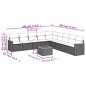 vidaXL Set de sofás de jardín 10 pzas cojines ratán sintético negro vidaXL Set de sofás de jardín 10 pzas cojines ratán sintético negro