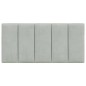 vidaXL Cabecero de cama acolchado terciopelo gris claro 100 cm
