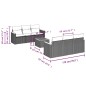 vidaXL Set de sofás de jardín 7 piezas con cojines ratán PE gris vidaXL Set de sofás de jardín 7 piezas con cojines ratán PE gris