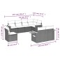 vidaXL Set de sofás de jardín 8 piezas y cojines ratán sintético negro vidaXL Set de sofás de jardín 8 piezas y cojines ratán sintético negro