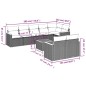 vidaXL Set de sofás de jardín 8 piezas y cojines ratán sintético negro vidaXL Set de sofás de jardín 8 piezas y cojines ratán sintético negro