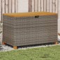 vidaXL Caja de almacenaje jardín madera acacia ratán gris 110x55x63 cm vidaXL Caja de almacenaje jardín madera acacia ratán gris 110x55x63 cm
