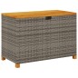 vidaXL Caja de almacenaje jardín madera acacia ratán gris 110x55x63 cm vidaXL Caja de almacenaje jardín madera acacia ratán gris 110x55x63 cm