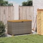 vidaXL Caja de almacenaje jardín madera acacia ratán gris 110x55x63 cm vidaXL Caja de almacenaje jardín madera acacia ratán gris 110x55x63 cm