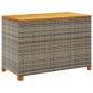 vidaXL Caja de almacenaje jardín madera acacia ratán gris 110x55x63 cm vidaXL Caja de almacenaje jardín madera acacia ratán gris 110x55x63 cm