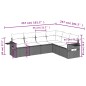vidaXL Set de sofás de jardín 6 piezas y cojines ratán sintético negro vidaXL Set de sofás de jardín 6 piezas y cojines ratán sintético negro