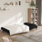 vidaXL Sofá cama de 2 plazas con dos almohadas terciopelo negro vidaXL Sofá cama de 2 plazas con dos almohadas terciopelo negro
