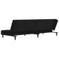 vidaXL Sofá cama de 2 plazas con dos almohadas terciopelo negro vidaXL Sofá cama de 2 plazas con dos almohadas terciopelo negro