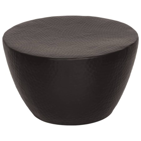 vidaXL Mesa de centro aluminio martillado latón negro Ø 50x30 cm