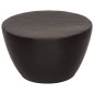 vidaXL Mesa de centro aluminio martillado latón negro Ø 50x30 cm