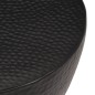 vidaXL Mesa de centro aluminio martillado latón negro Ø 50x30 cm