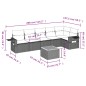 vidaXL Set sofás de jardín 7 piezas y cojines ratán sintético beige vidaXL Set sofás de jardín 7 piezas y cojines ratán sintético beige