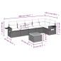 vidaXL Set de sofás de jardín 7 piezas con cojines ratán PE gris vidaXL Set de sofás de jardín 7 piezas con cojines ratán PE gris