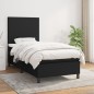 vidaXL Cama box spring con colchón tela negro 100x200 cm vidaXL Cama box spring con colchón tela negro 100x200 cm
