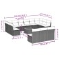 vidaXL Set de sofás de jardín 14 pzas con cojines ratán sintético gris vidaXL Set de sofás de jardín 14 pzas con cojines ratán sintético gris