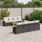 vidaXL Set de sofás de jardín 8 piezas y cojines ratán sintético negro vidaXL Set de sofás de jardín 8 piezas y cojines ratán sintético negro