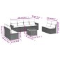 vidaXL Set de sofás de jardín 9 pzas con cojines ratán sintético beige vidaXL Set de sofás de jardín 9 pzas con cojines ratán sintético beige
