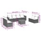vidaXL Set de muebles de jardín 9 pzas y cojines ratán sintético gris vidaXL Set de muebles de jardín 9 pzas y cojines ratán sintético gris