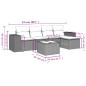 vidaXL Set de sofás de jardín 6 piezas y cojines ratán sintético negro vidaXL Set de sofás de jardín 6 piezas y cojines ratán sintético negro