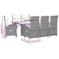 vidaXL Set de comedor de jardín 9 pzas y cojines ratán sintético negro vidaXL Set de comedor de jardín 9 pzas y cojines ratán sintético negro