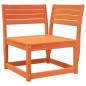 vidaXL Juego de sofás de jardín 3 pzas madera maciza pino marrón cera
