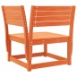 vidaXL Juego de sofás de jardín 3 pzas madera maciza pino marrón cera