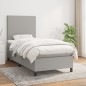 vidaXL Cama box spring con colchón tela gris claro 80x200 cm vidaXL Cama box spring con colchón tela gris claro 80x200 cm