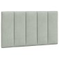 vidaXL Cabecero de cama acolchado terciopelo gris claro 80 cm vidaXL Cabecero de cama acolchado terciopelo gris claro 80 cm