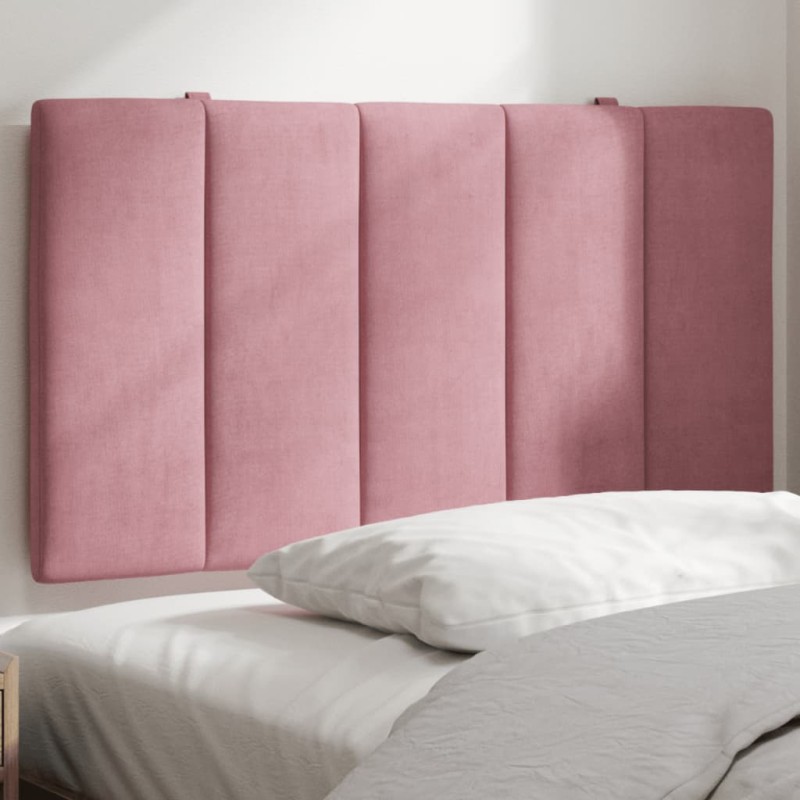 vidaXL Cabecero de cama acolchado terciopelo rosa 80 cm vidaXL Cabecero de cama acolchado terciopelo rosa 80 cm